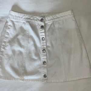 PRICE DROP: Brandy Melville white denim button down skirt